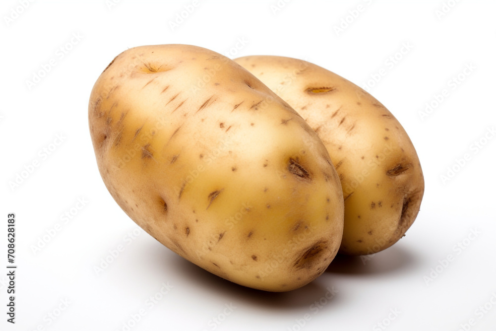 Potato isolated on white background created with Generative Ai Potato isolated on white background created with Generative Ai