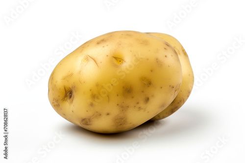 Potato isolated on white background created with Generative Ai