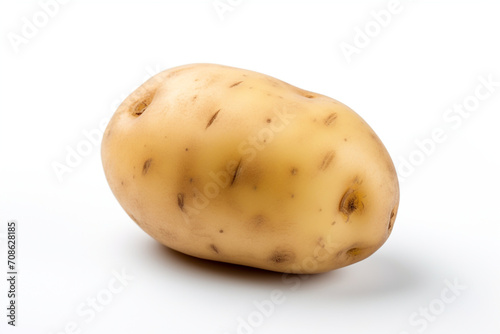 Potato isolated on white background created with Generative Ai