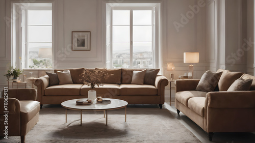 A light brown living room © Trinine