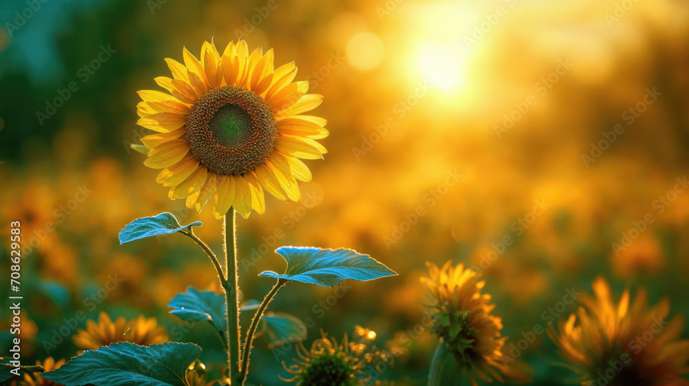 Obraz premium Poppies field, yellow color flowers, closeup view
