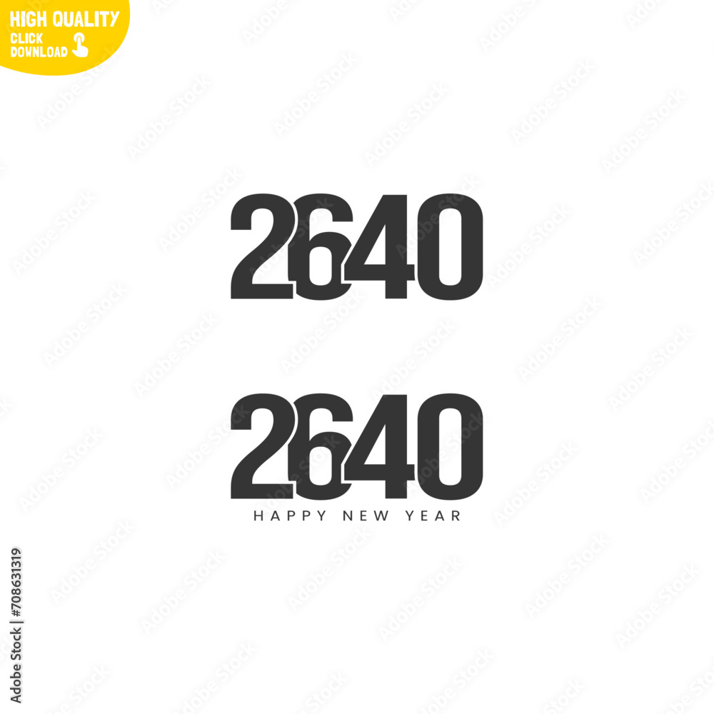 Creative Happy New Year 2640 Logo Design