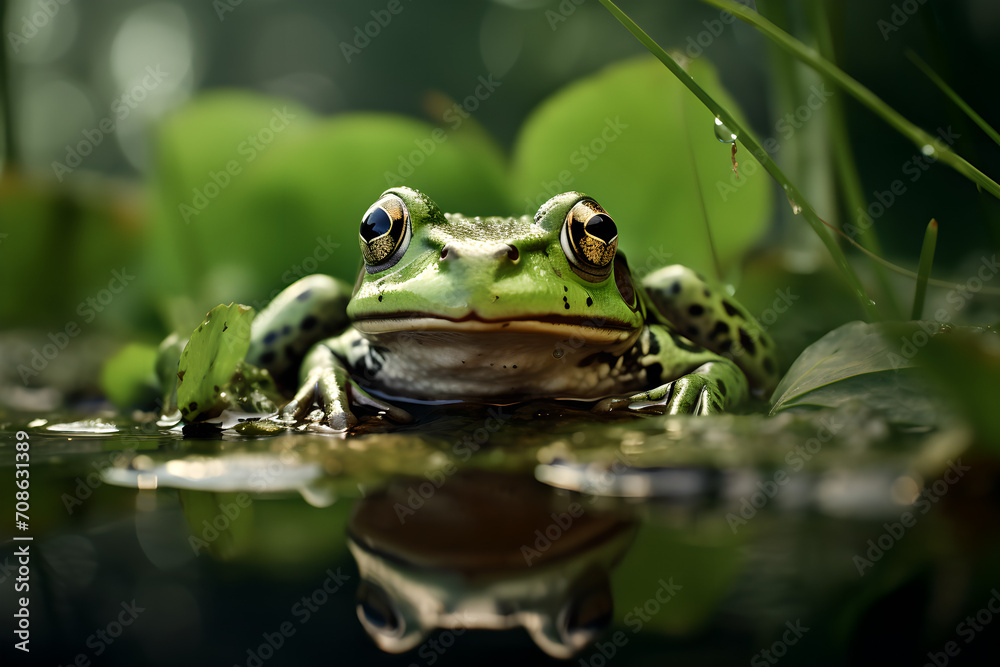Obraz premium frog in the pond