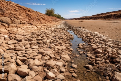 A cracked riverbed, a stark reminder of the water scarcity crisis