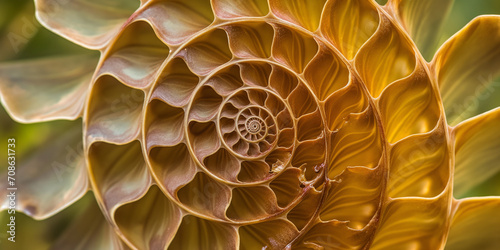 Pflanze in Form eines Fibonacci, ai generativ photo