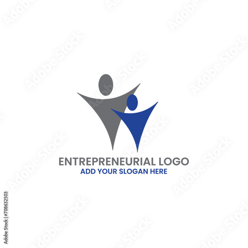 entrepreneurial logo design vector