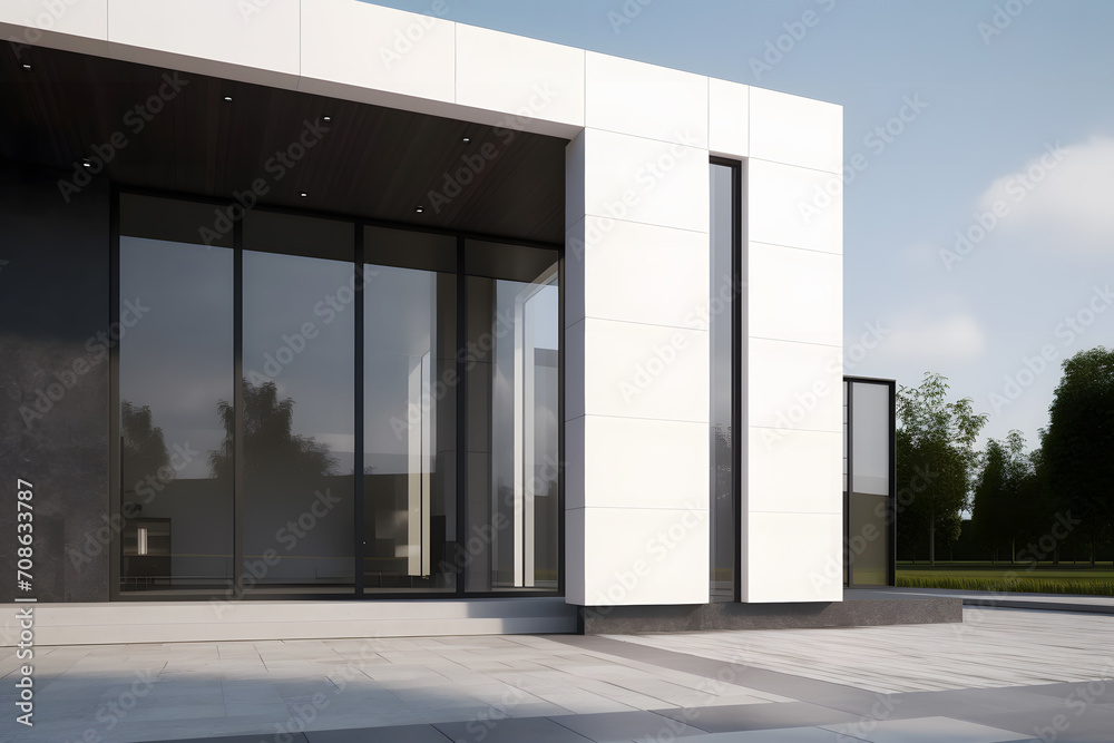House in high-tech style. Modern architecture. Neural network AI generated art House in high-tech style. Modern architecture. Neural network AI generated art