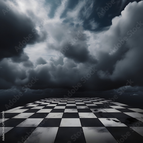 death in the clouds checkerboard