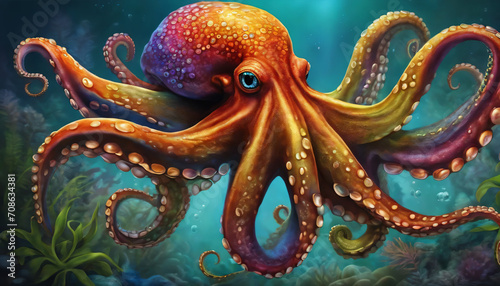 octopus on the sea