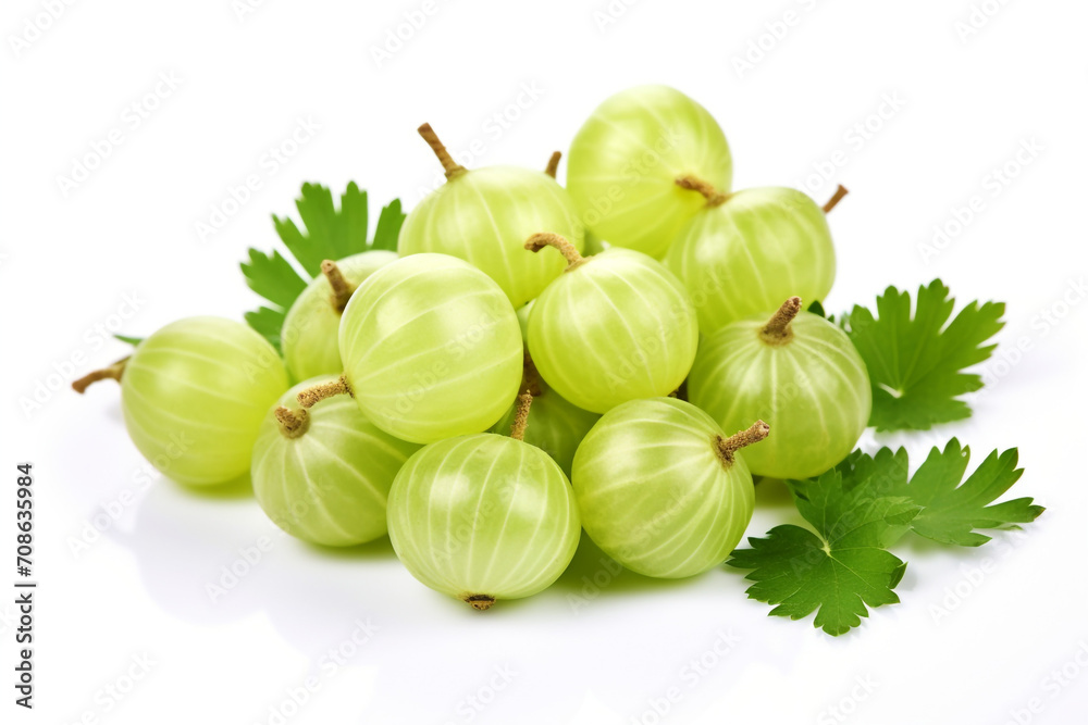 Gooseberry isolated on white background created with Generative Ai