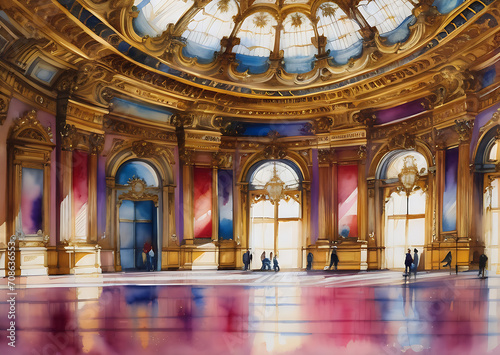 Palais Garnier à Paris en aquarelle