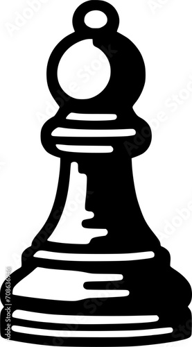 Chess pawn vector icon. filled flat sign for mobile concept and web sign, symbol, vector, art