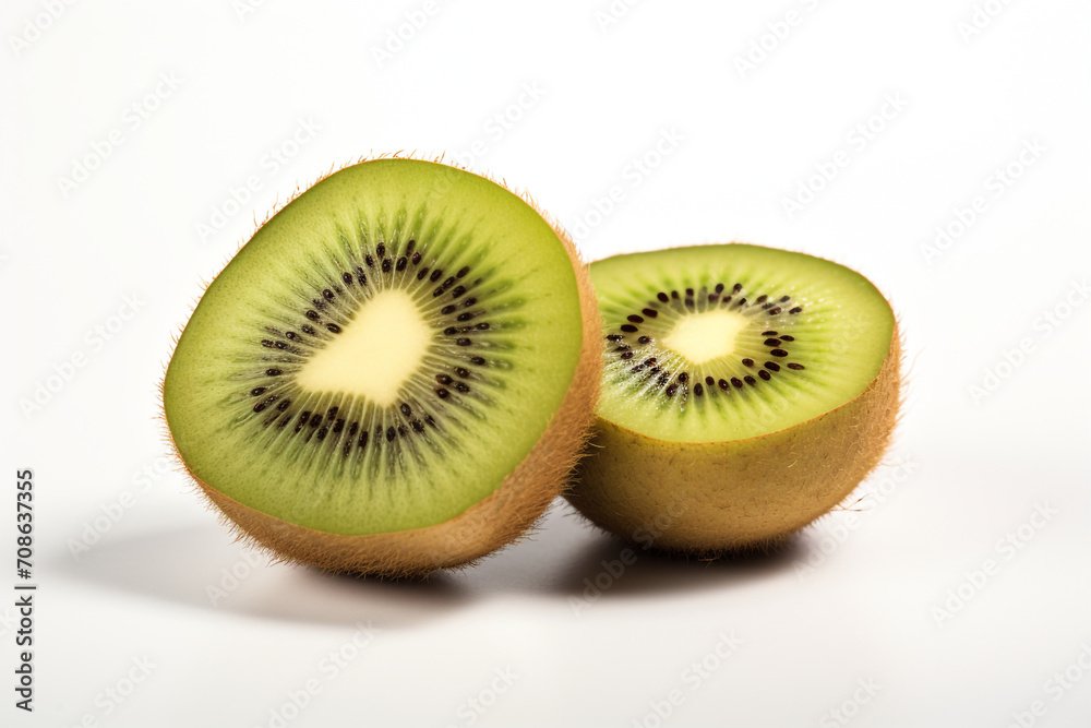 Kiwi isolated on white background created with Generative Ai Kiwi isolated on white background created with Generative Ai