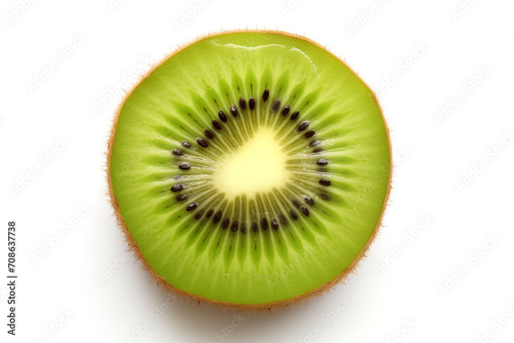 Kiwi isolated on white background created with Generative Ai