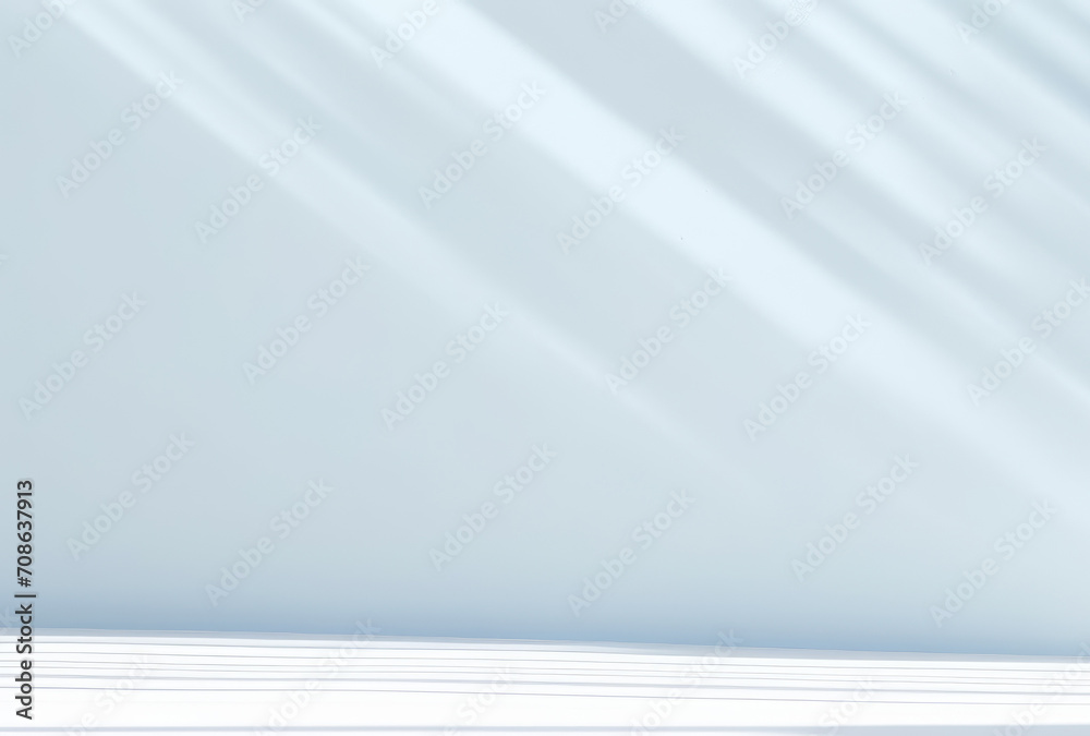 custom made wallpaper toronto digitalMinimalistic light background with blurred shadow of foliage on light blue wall.