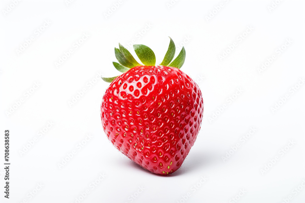 Strawberry isolated on white background created with Generative Ai Strawberry isolated on white background created with Generative Ai