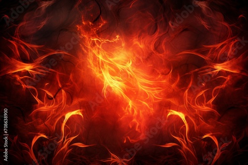 Mesmerizing fire background with intricate patterns created by the flames