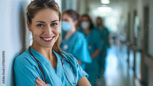 Portrait of smiling female nurse