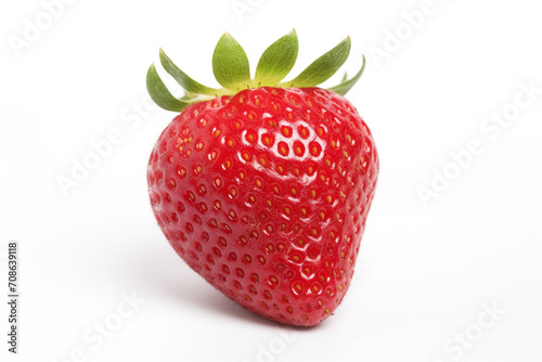 Strawberry isolated on white background created with Generative Ai