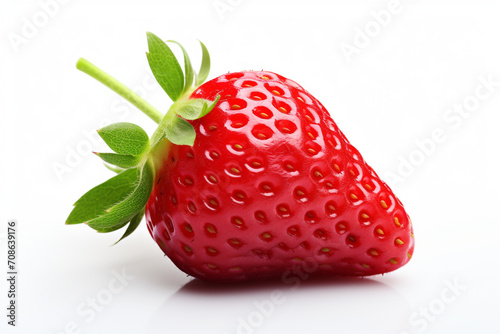 Strawberry isolated on white background created with Generative Ai