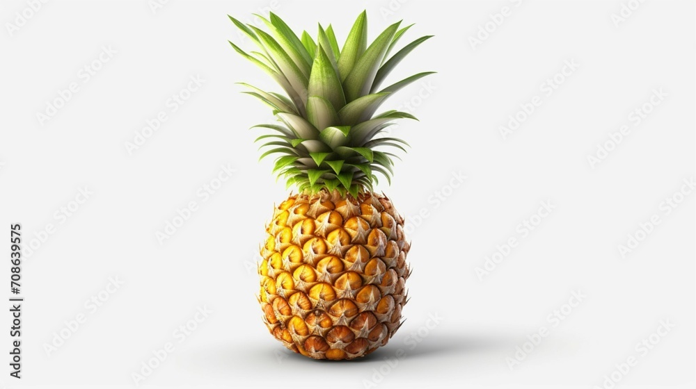 pineapple fruit icon isolated on transparent background Ai Generative pineapple fruit icon isolated on transparent background Ai Generative