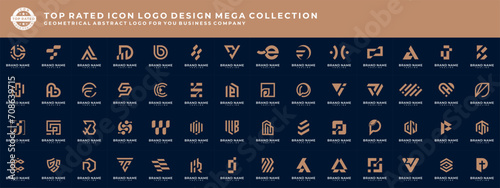 Luxury monogram business company identity icon logo design collection