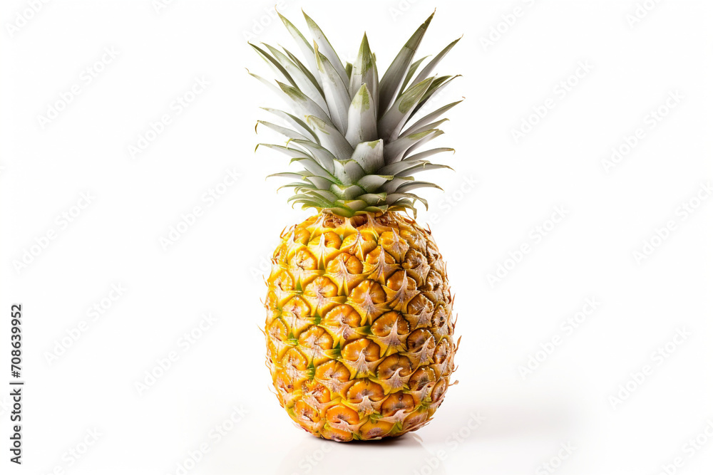 Pineapple isolated on white background created with Generative Ai Pineapple isolated on white background created with Generative Ai