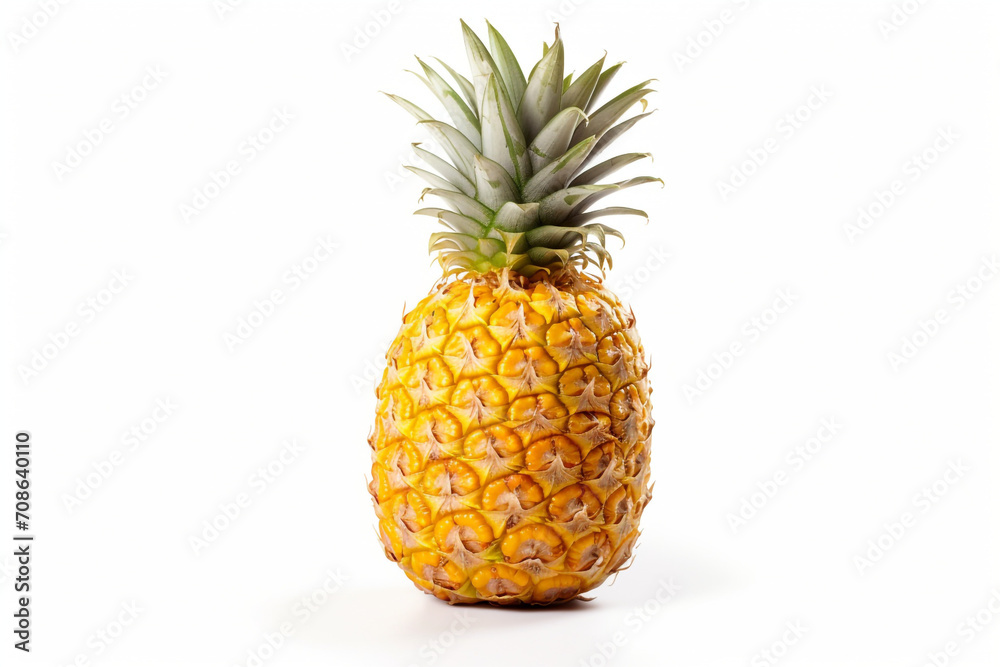 Pineapple isolated on white background created with Generative Ai Pineapple isolated on white background created with Generative Ai