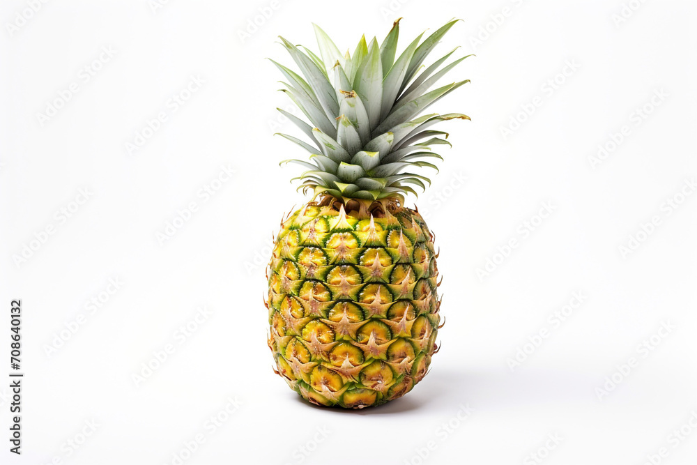 Pineapple isolated on white background created with Generative Ai Pineapple isolated on white background created with Generative Ai