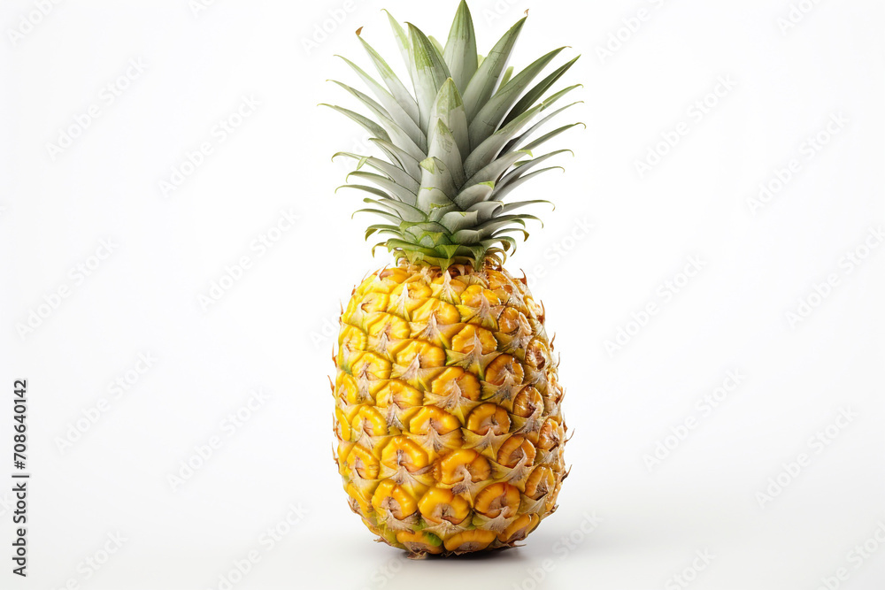 Pineapple isolated on white background created with Generative Ai Pineapple isolated on white background created with Generative Ai