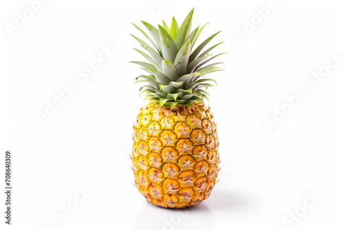 Pineapple isolated on white background created with Generative Ai