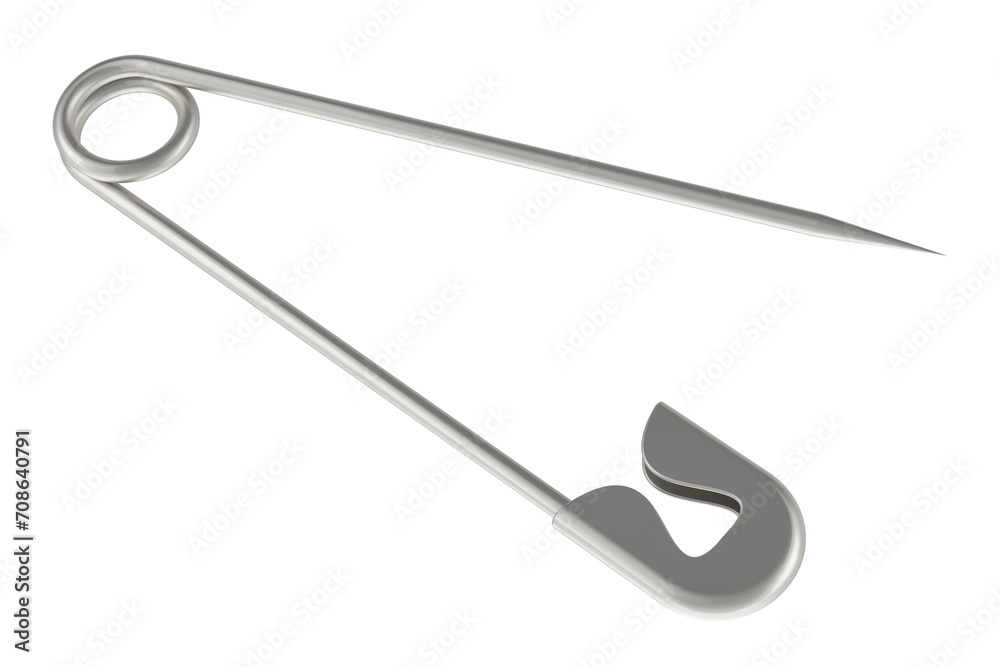 Safety Pin, opened. 3D rendering isolated on transparent background Safety Pin, opened. 3D rendering isolated on transparent background