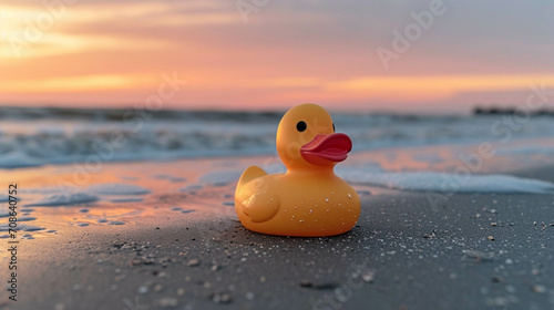 duck on the beach photo
