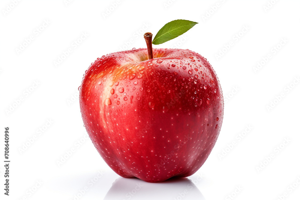 Apple isolated on white background created with Generative Ai Apple isolated on white background created with Generative Ai