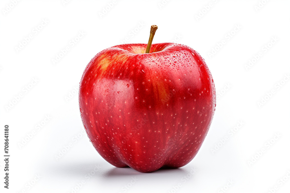 Apple isolated on white background created with Generative Ai Apple isolated on white background created with Generative Ai