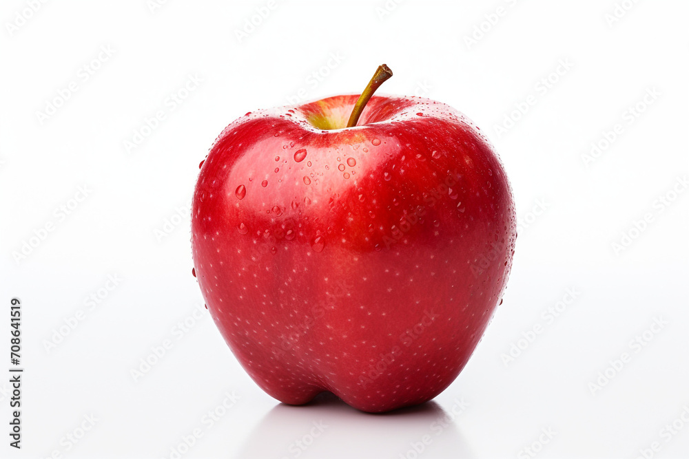 Apple isolated on white background created with Generative Ai Apple isolated on white background created with Generative Ai