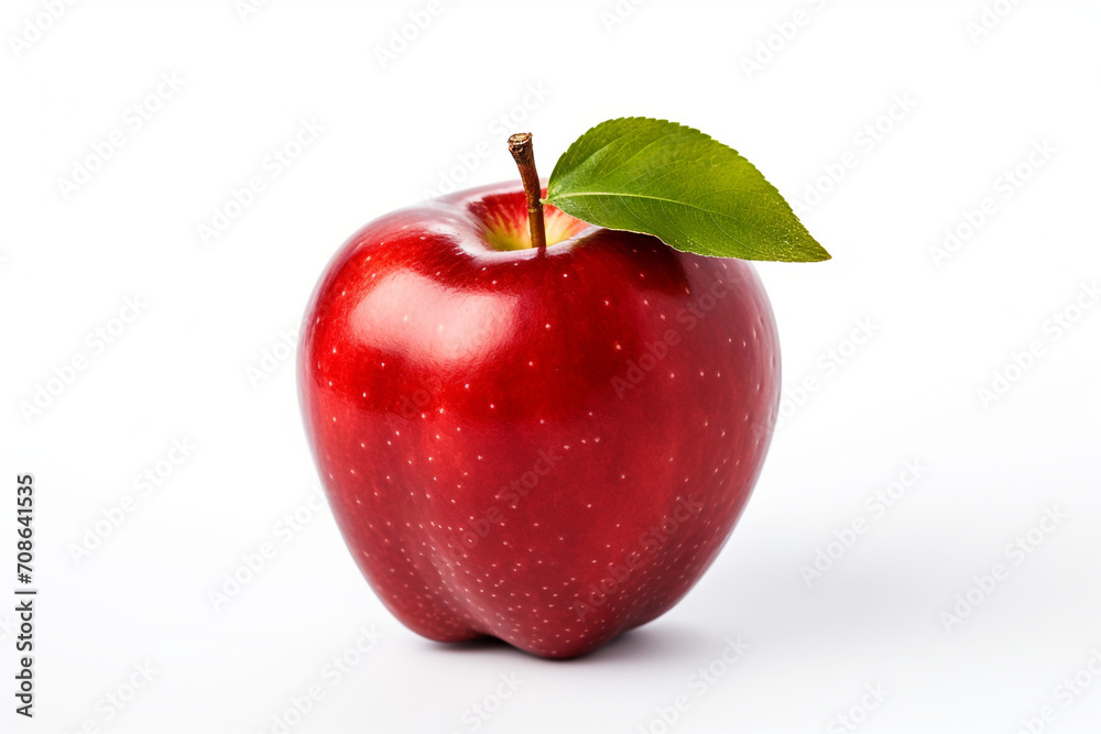 Apple isolated on white background created with Generative Ai Apple isolated on white background created with Generative Ai