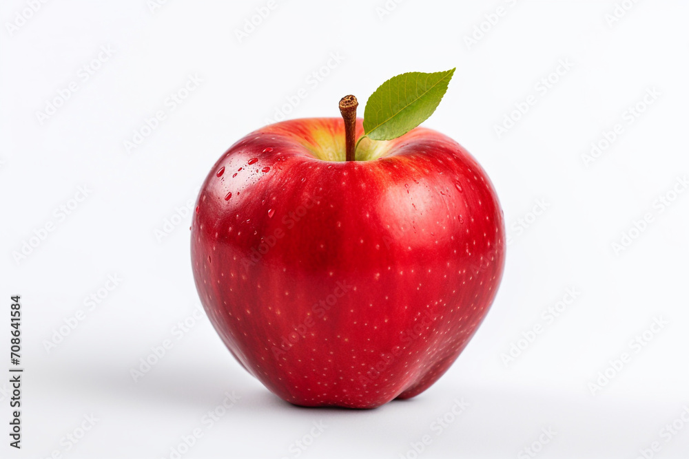 Apple isolated on white background created with Generative Ai Apple isolated on white background created with Generative Ai