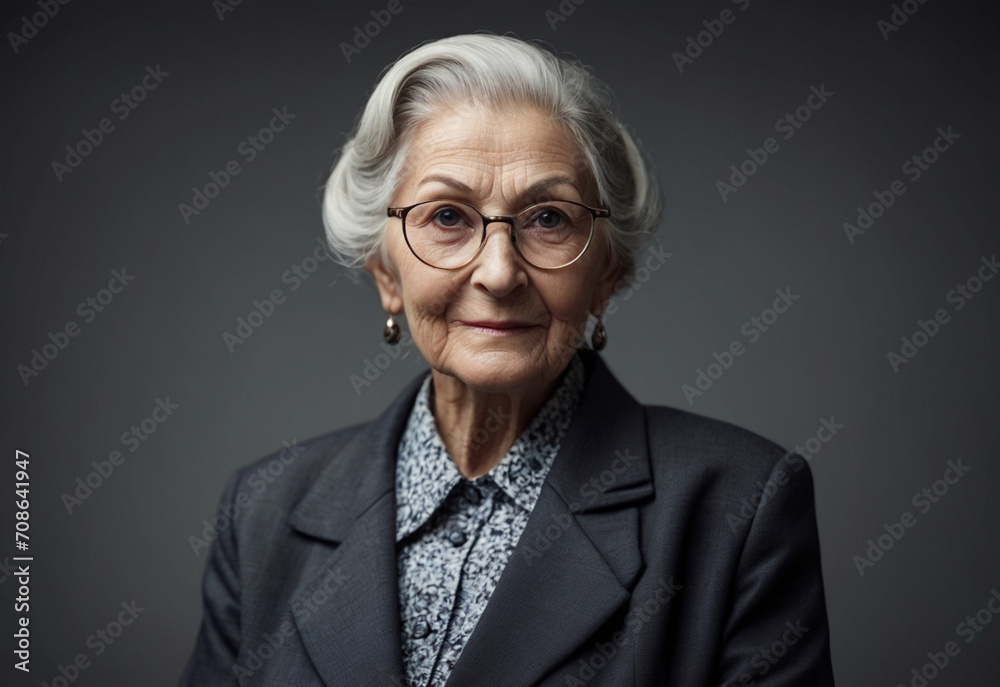Portrait of senior woman. AI Portrait of senior woman. AI