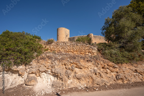 View of historic Bellver Castle in Palma de Mallorca  Spain.