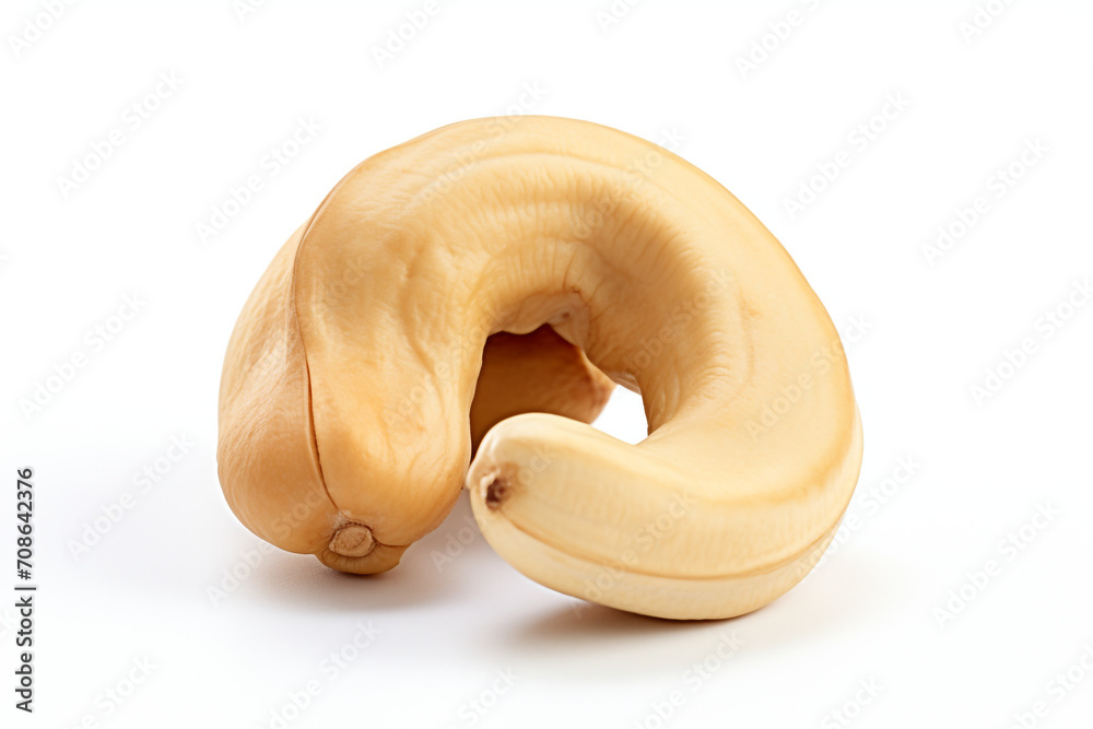 Fototapeta premium Cashew isolated on white background created with Generative Ai