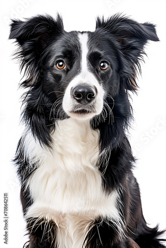 Border Collie dog isolated on white background © Synaptic Studio