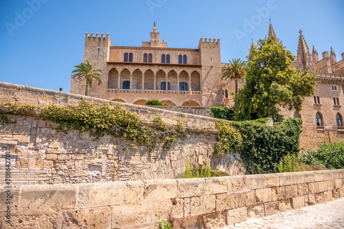 Details of the amazing Royal Palace of La Almudaina in Palma. photo