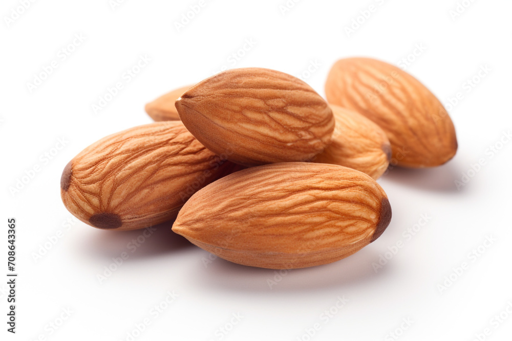 Almond isolated on white background created with Generative Ai Almond isolated on white background created with Generative Ai