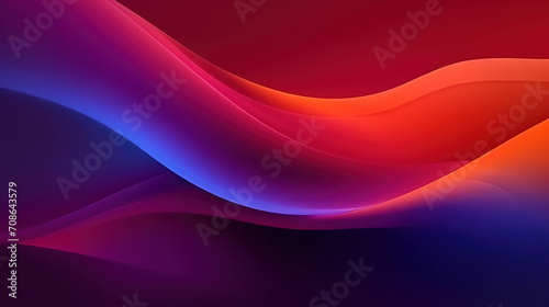 Wallpaper Mural Abstract colors gradient background, red orange purple blurred wave on dark Torontodigital.ca