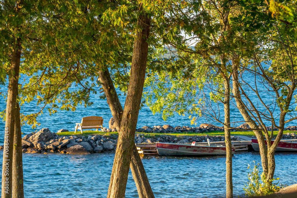 Magnificent little bay of Lake Manitou, the jewel of Manitoulin Island in Northern Ontario, Canada. Largest lake on the island, spanning kilometres of pristine waters and captivating landscapes. Magnificent little bay of Lake Manitou, the jewel of Manitoulin Island in Northern Ontario, Canada. Largest lake on the island, spanning kilometres of pristine waters and captivating landscapes.
