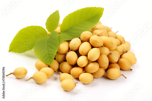 Soybean isolated on white background created with Generative Ai