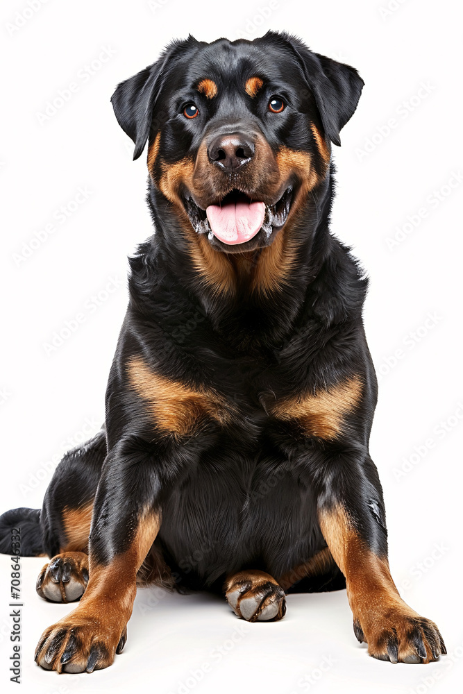 Rottweiler dog isolated on white background