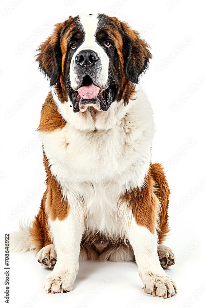 Saint Bernard dog isolated on white background Saint Bernard dog isolated on white background