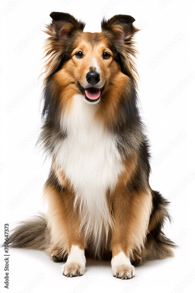 Shetland Sheepdog dog isolated on white background Shetland Sheepdog dog isolated on white background